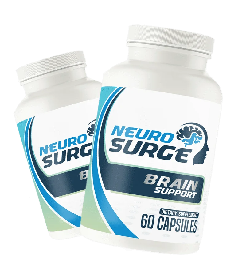 NeuroSurge brain health supplement two bottles